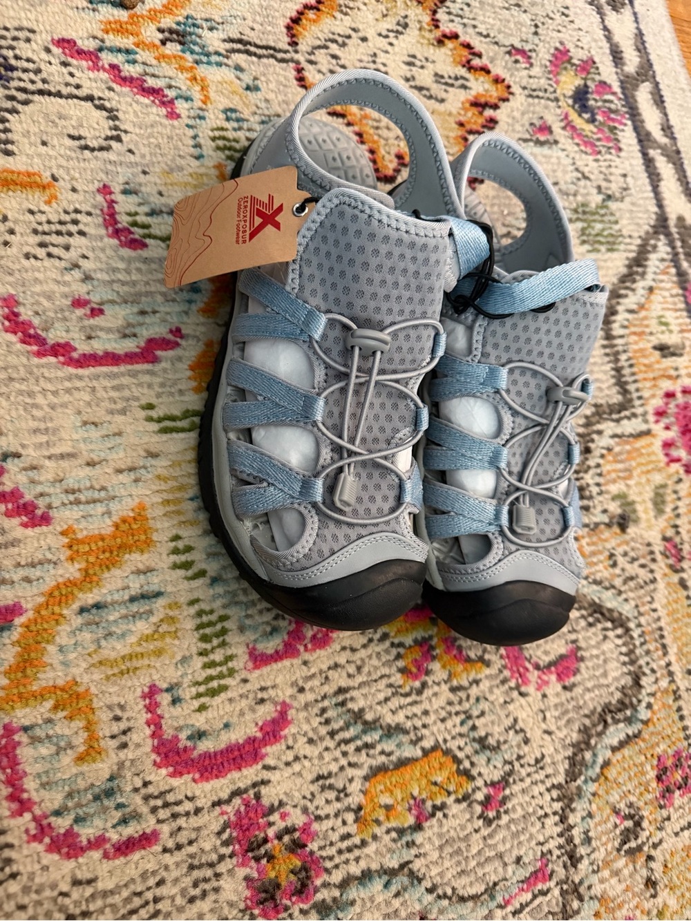 ZeroXposur Light Blue Closed-Toe Sandals
